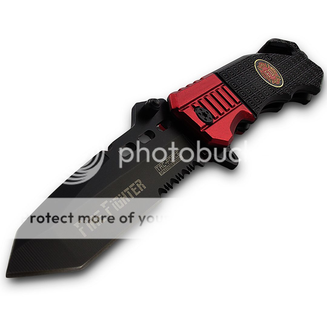 8.5" TAC FORCE EMT FIREFIGHTER SPRING ASSISTED TACTICAL POCKET KNIFE